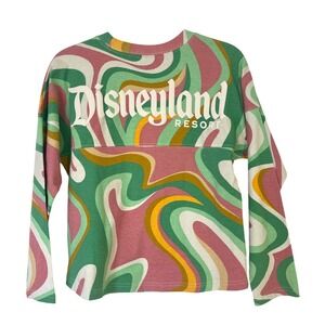 Disneyland Resort NWT Spirit Jersey Swirl Print Long Sleeve Top Women's Size XL